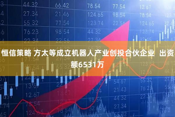 恒信策略 方太等成立机器人产业创投合伙企业  出资额6531万
