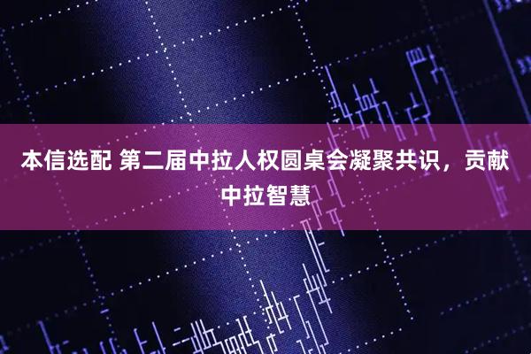 本信选配 第二届中拉人权圆桌会凝聚共识，贡献中拉智慧