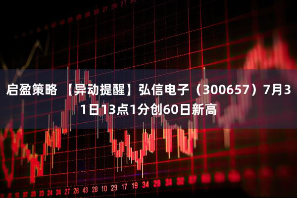 启盈策略 【异动提醒】弘信电子（300657）7月31日13点1分创60日新高