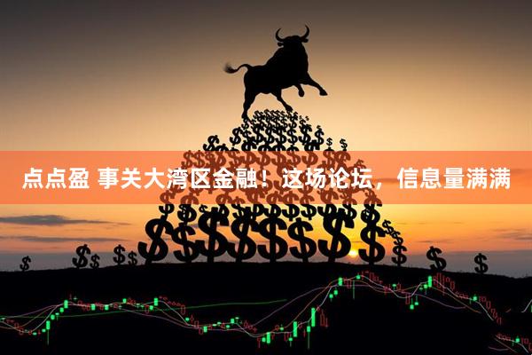 点点盈 事关大湾区金融！这场论坛，信息量满满